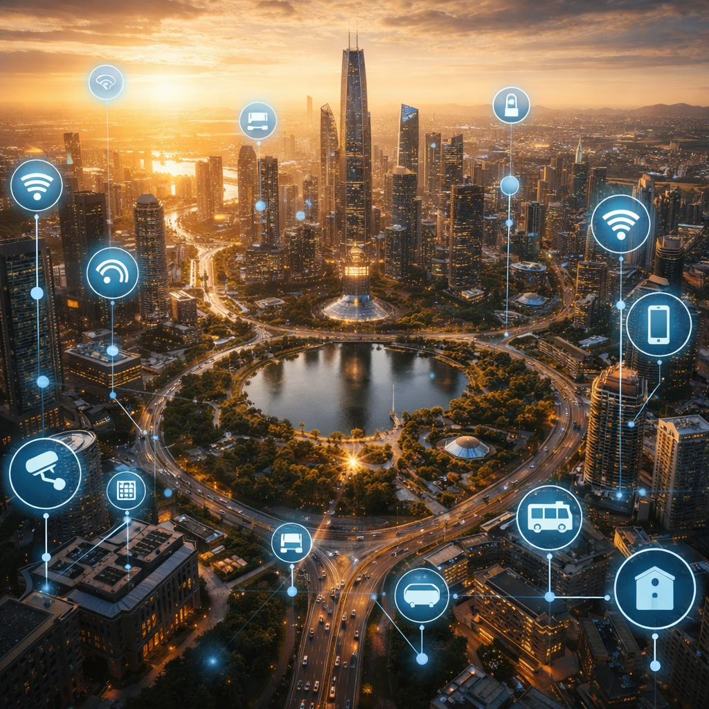 Real life city smart control panel